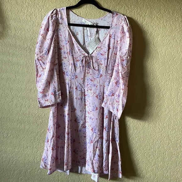 NWT Love Shack Fancy Juree Silk Dress - Picture 5 of 8